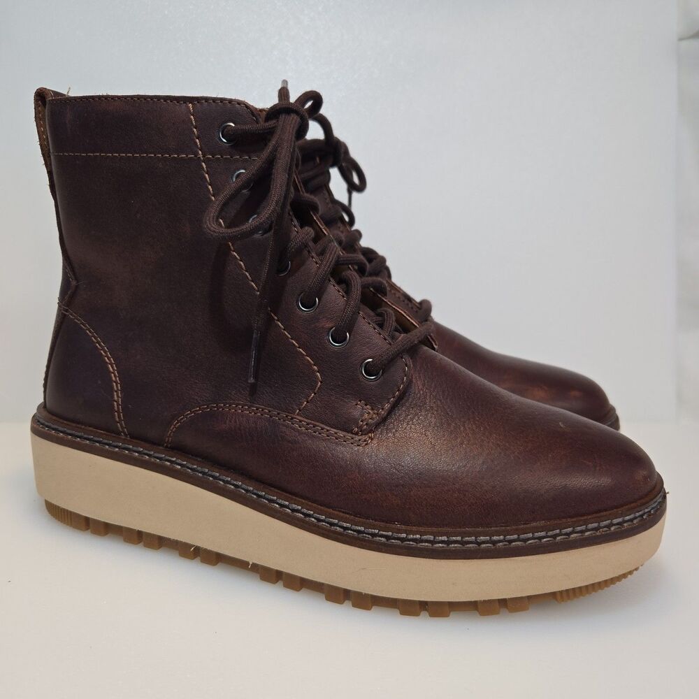 Clarks Brown Lace Up Boots
